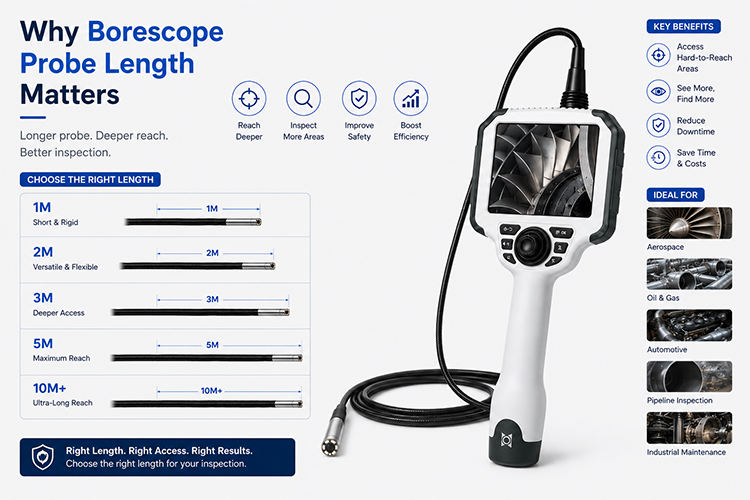 Industrial Borescope Probe Length: How Long Should Your Inspection Probe Be?