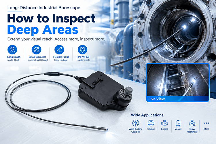 Long-Distance Industrial Borescope: How to Inspect Deep Areas