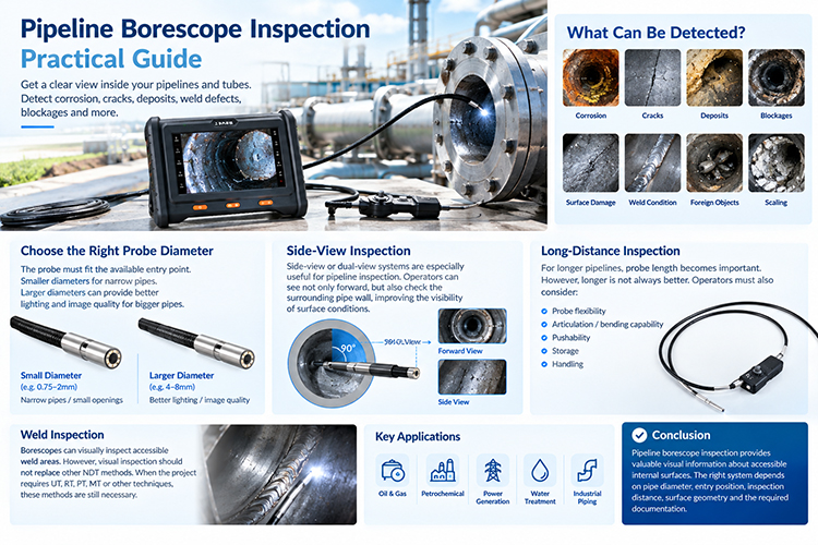 Pipe Inspection with an Industrial Borescope: A Practical Guide