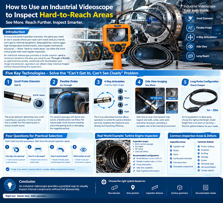 How to Use an Industrial Videoscope to Inspect Hard-to-Reach Areas